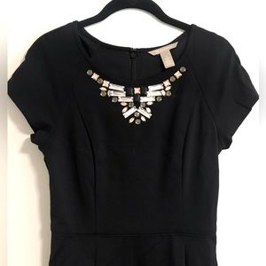 Banana Republic Black Short Sleeve Cocktail Dress Size 4